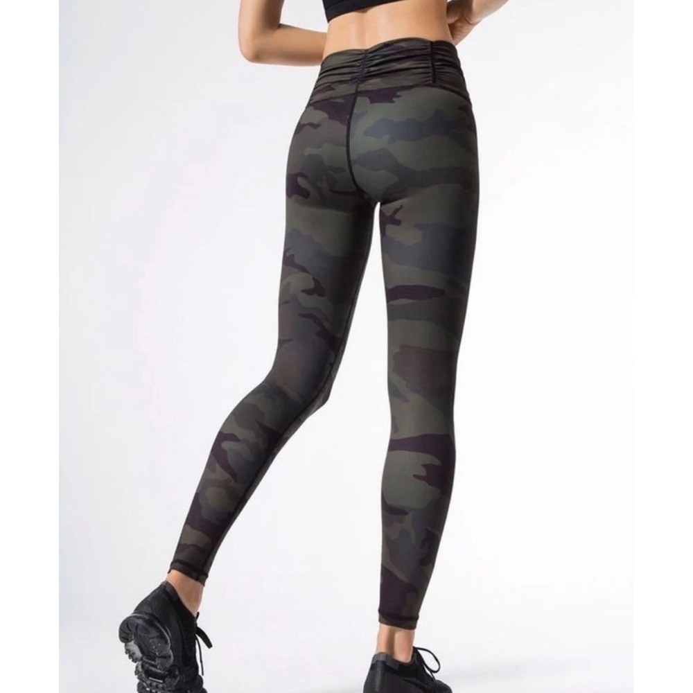 Carbon38 Leggings Women's Small Camo Ruched High Waist